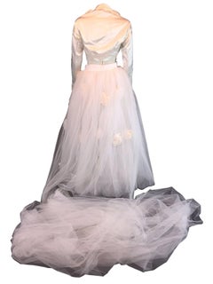 S/S 1992 Dolce & Gabbana Bridal Wedding Gown Bustier Tulle Skirt Shrug Ensemble