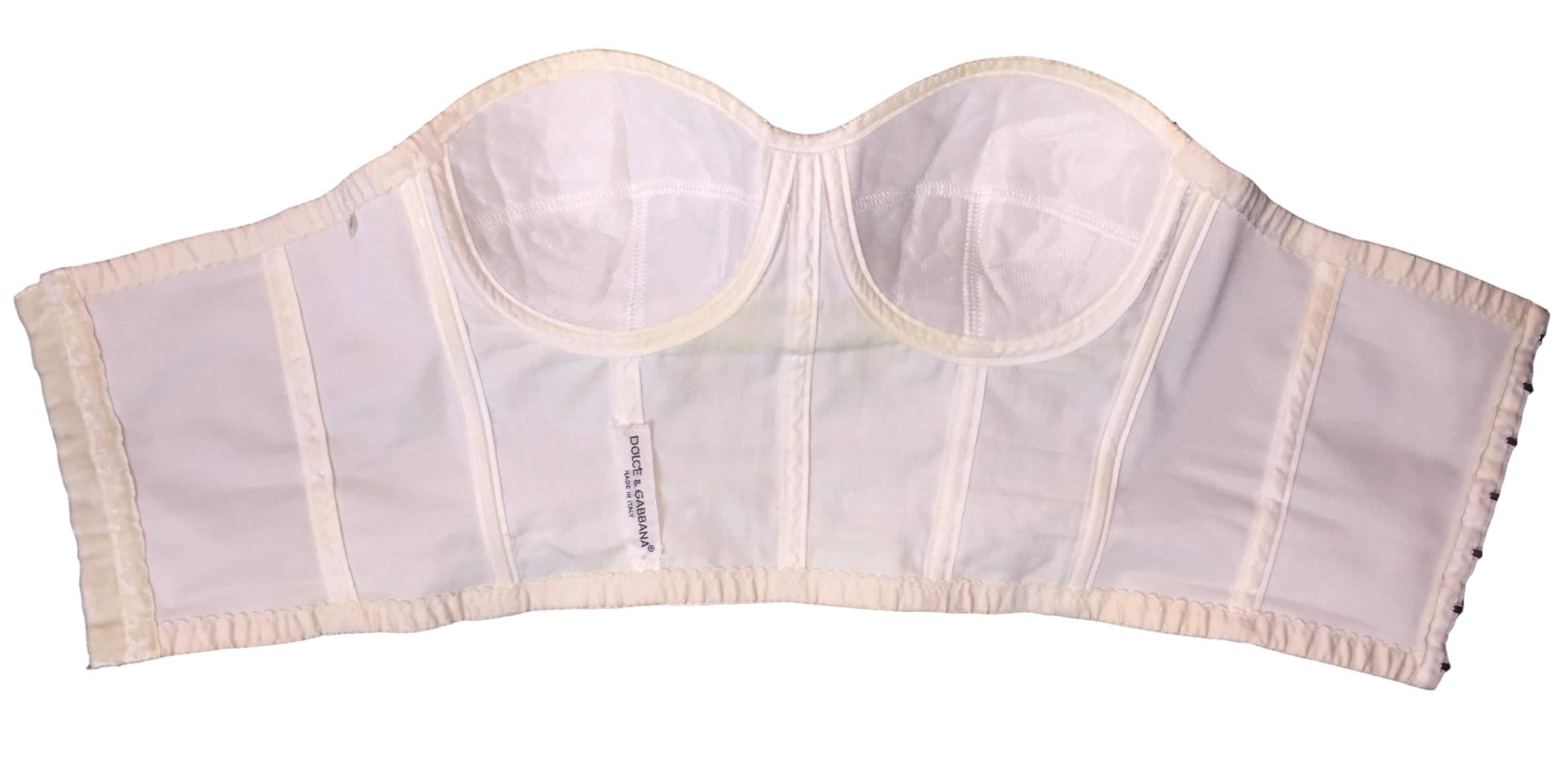 Beige S/S 1992 Dolce & Gabbana Bridal Wedding Gown Bustier Tulle Skirt Shrug Set For Sale