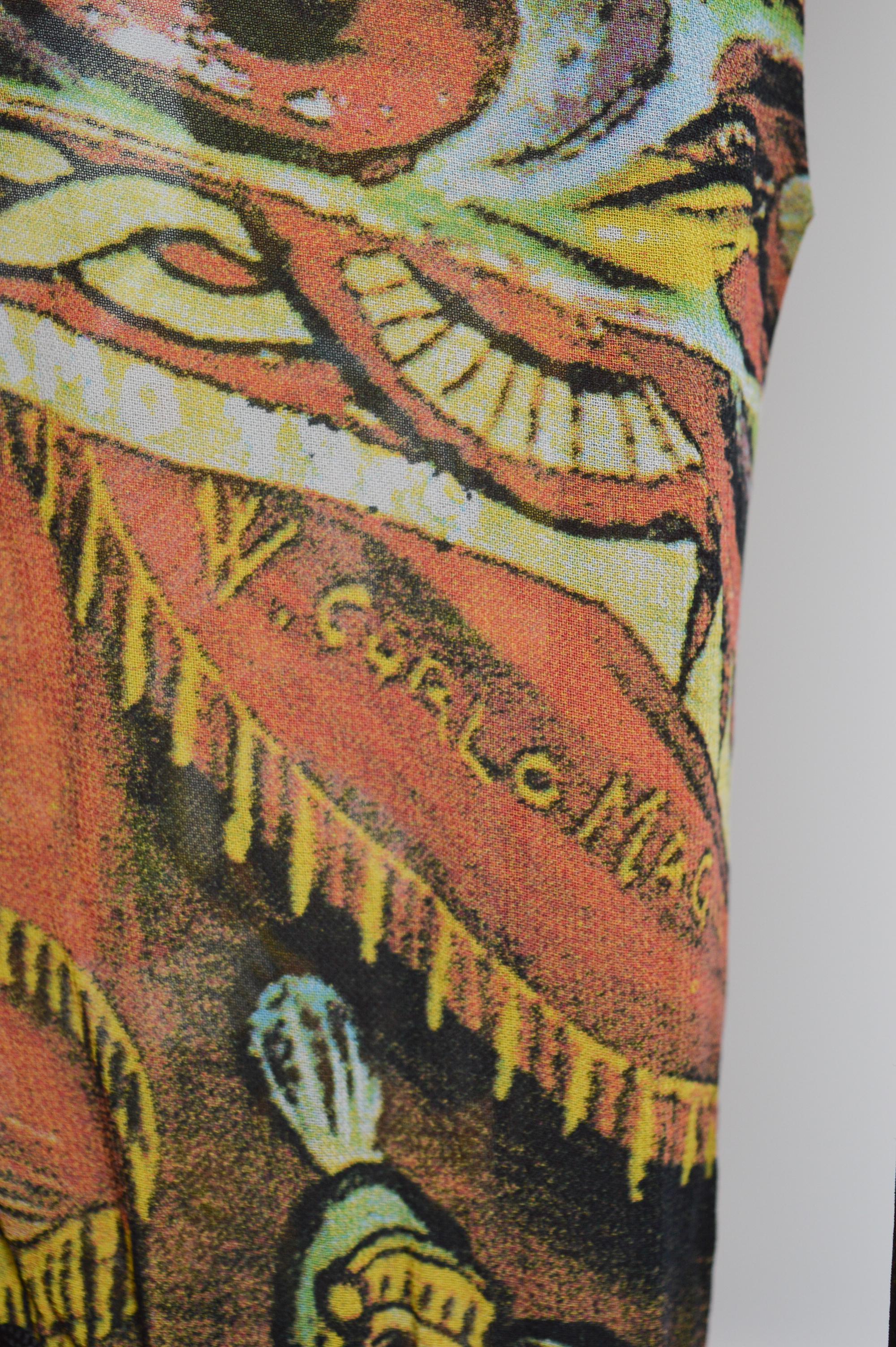 P/E 1992 Dolce & Gabbana - Pantaloni 3/4 con motivi colorati e nappe in vendita 4
