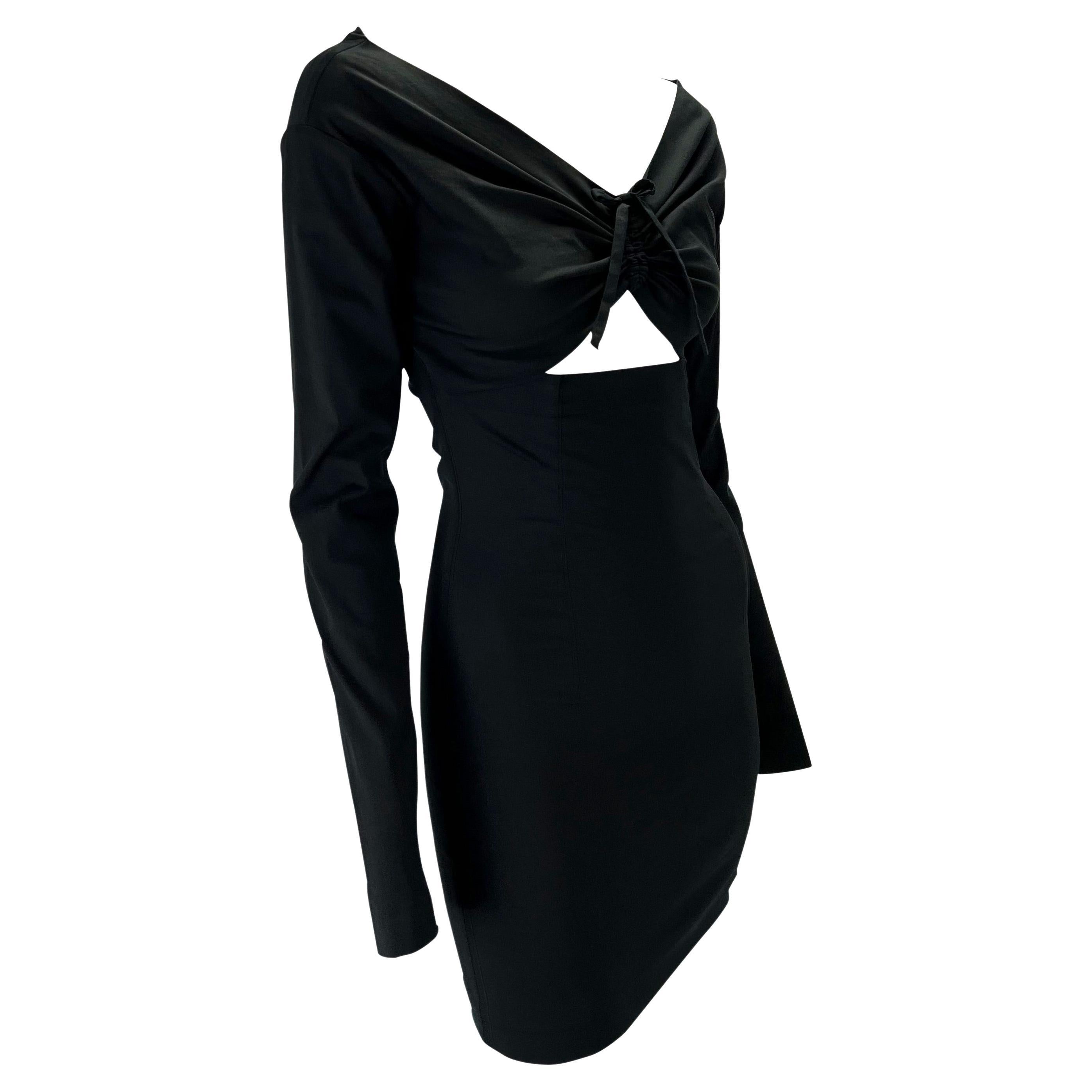 S/S 1992 Dolce and Gabbana Stretch Cut Out Ruched Dress For Sale at 1stDibs