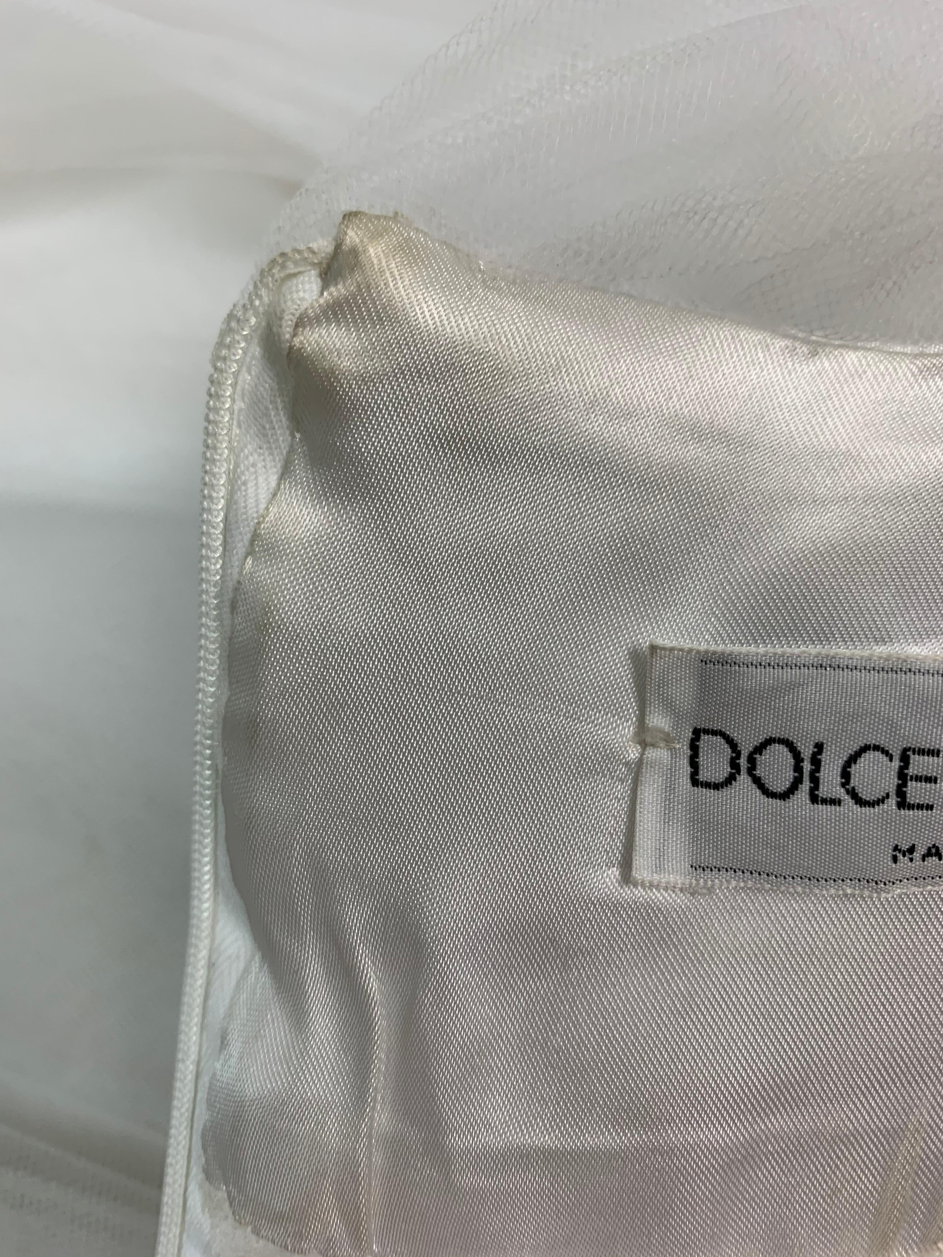 S/S 1992 Dolce & Gabbana White Ballerina Pin-Up Tulle Mini Dress In Good Condition In Yukon, OK