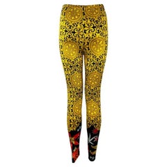 Collant Gianni Versace con motivo barocco oceano P/E 1992