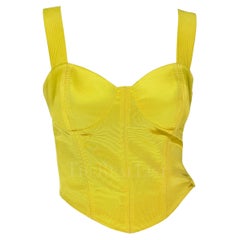 Gianni Versace - Bustier court jaune canari, printemps-été 1992