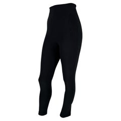 S/S 1992 Gianni Versace Couture High-Waisted Ribbed Stretch Legging Pants