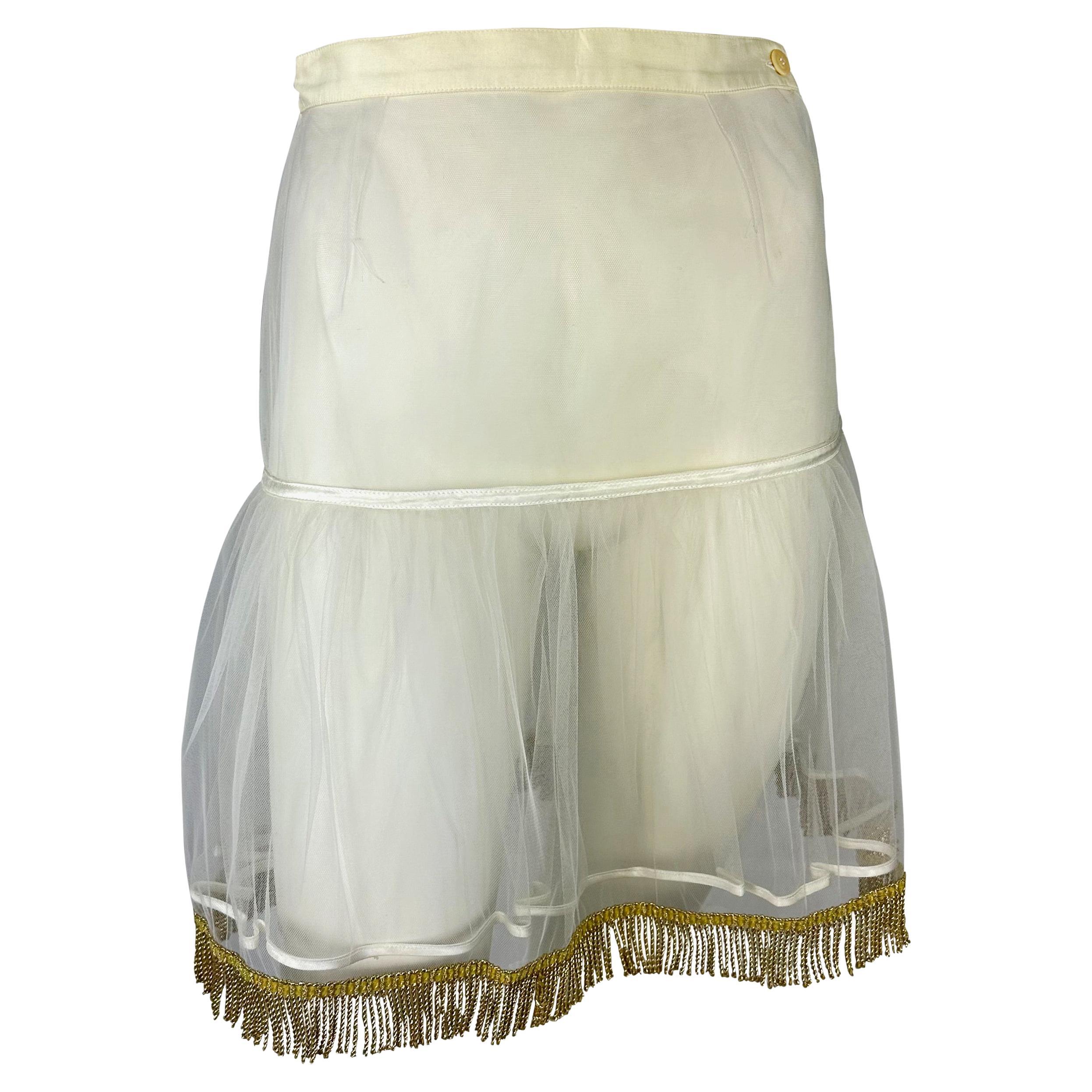 Presenting a rare skirt with its matching crinoline / petticoat underskirt designed by Gianni Versace for his Spring/Summer 1992 collection. This collection is remembered for. solidifying baroque and classical design elements are core to the house
