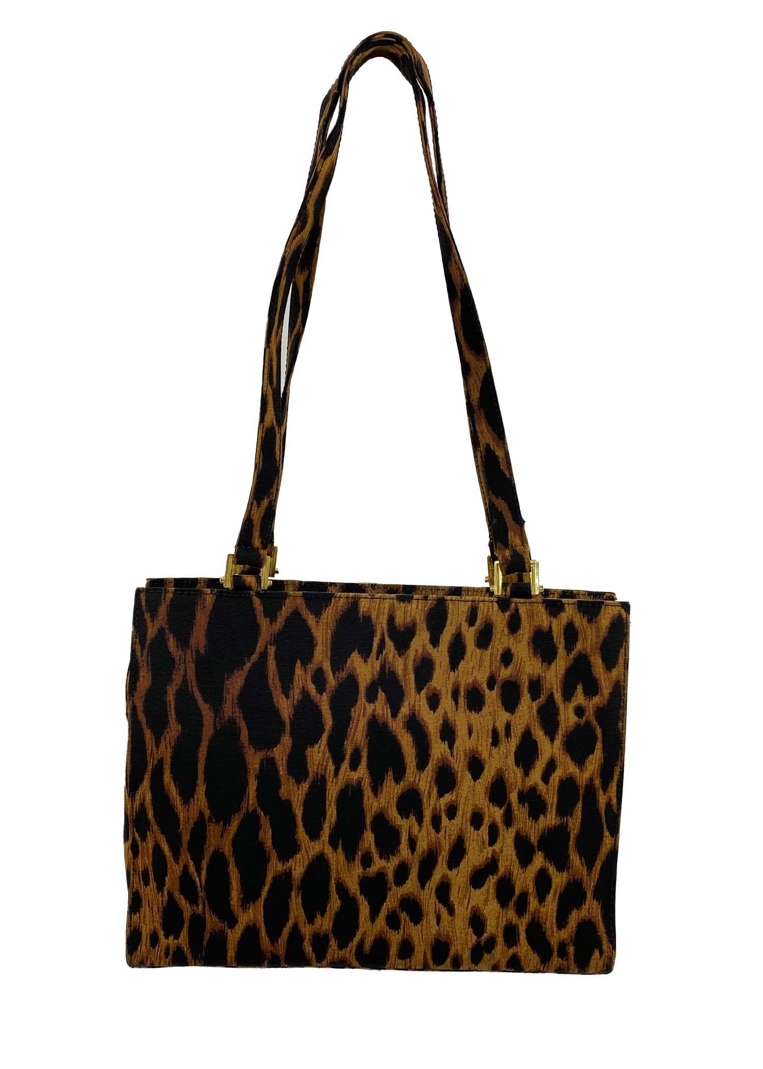 animal print shoulder bag