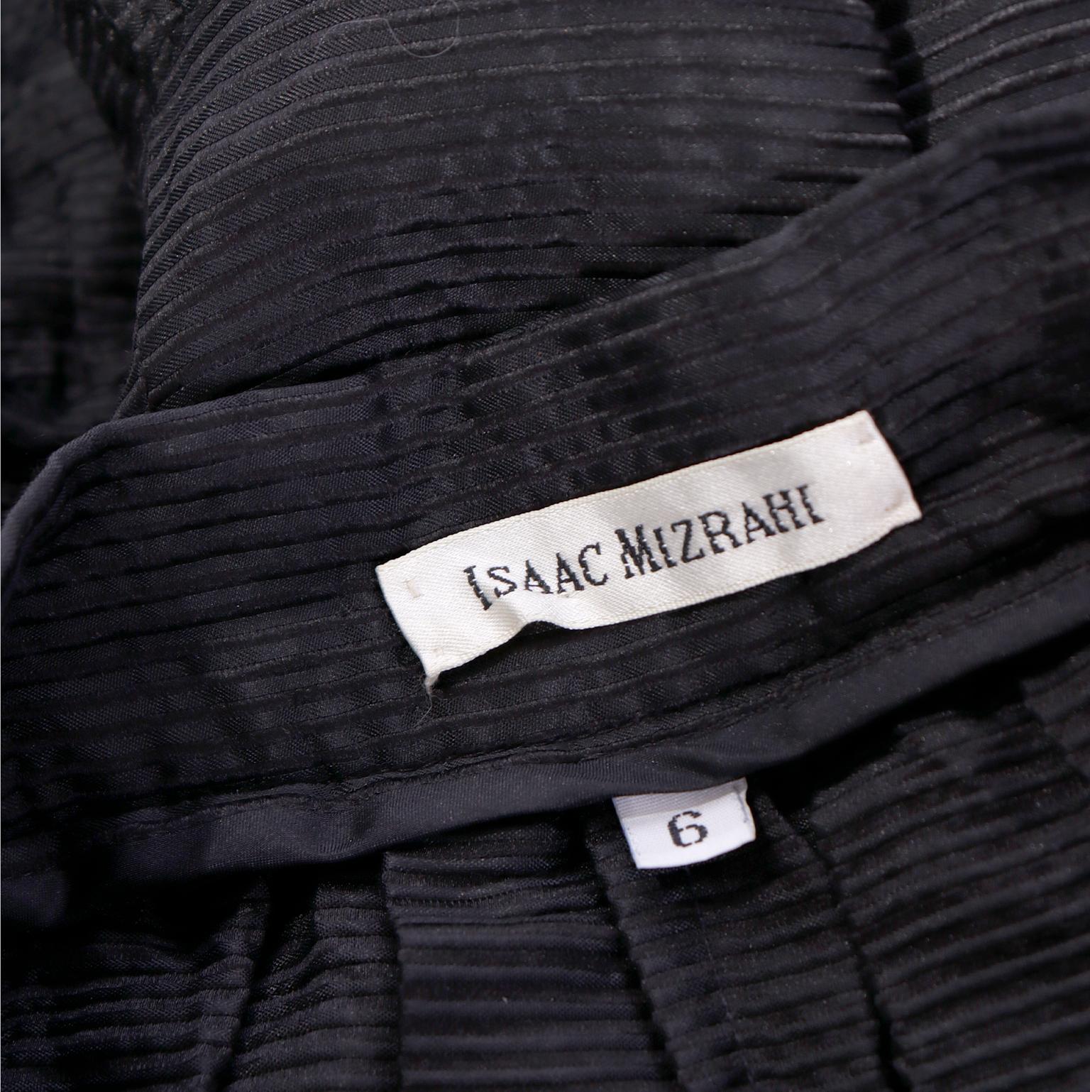 S/S 1992 Isaac Mizrahi Vintage Black Ruffled Mini Rodeo Skirt For Sale 5