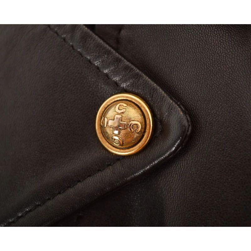 S/S 1992 Moschino Cheap and Chic Butter soft Black Leather Biker Jacket Bon état - En vente à Sheffield, GB
