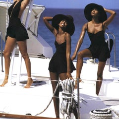 S/S 1992 Norma Kamali Black Stretch Bustier Bodysuit Flared Mini Dress M