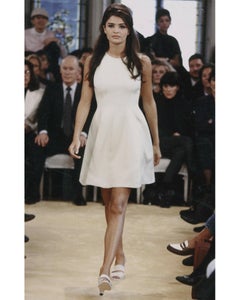 S/S 1992 Prada by Miuccia Prada Ecru Scoop Neck Mini Dress