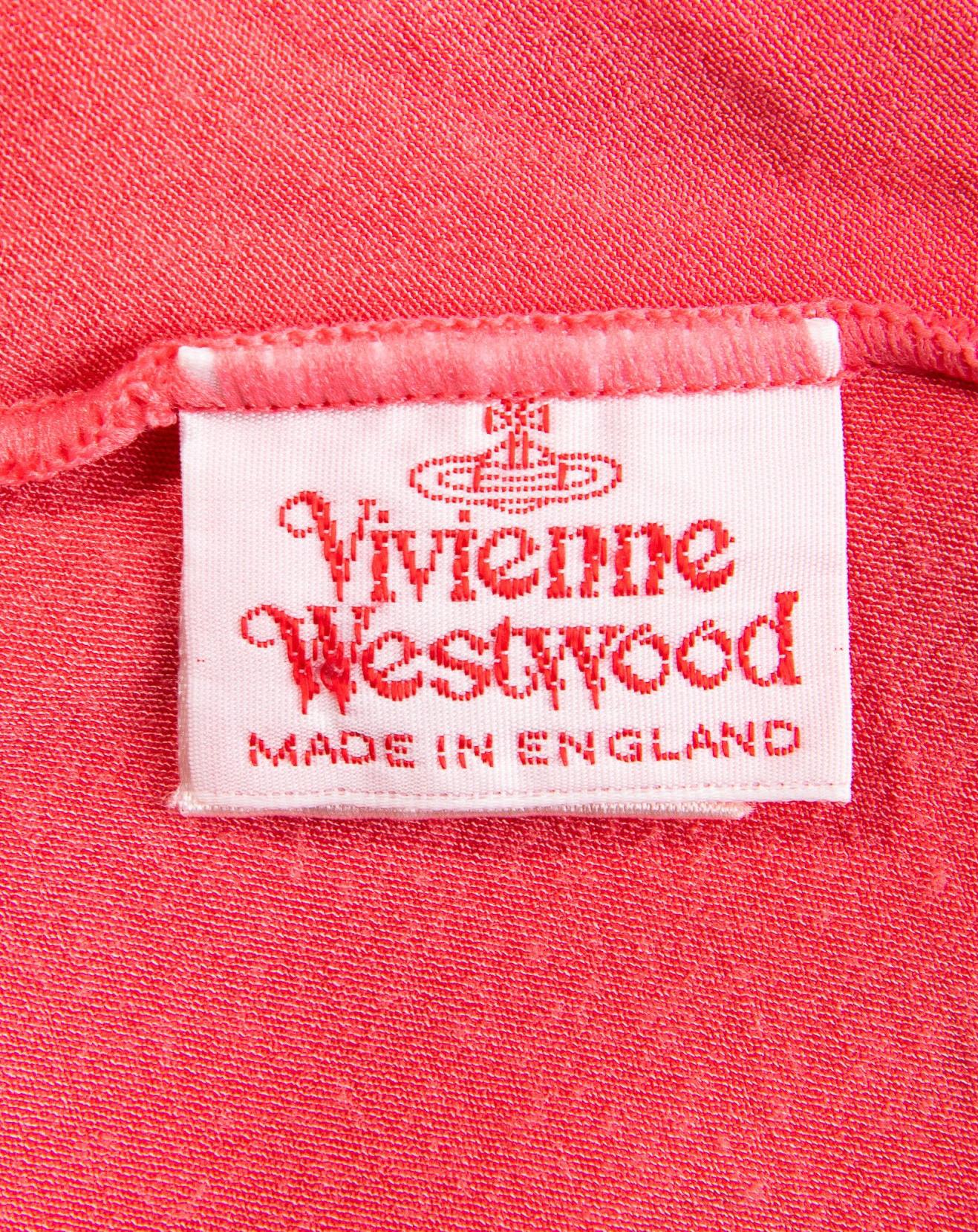 S/S 1992 Vivienne Westwood Pink Boulle Print Voided Velvet Bodysuit 4