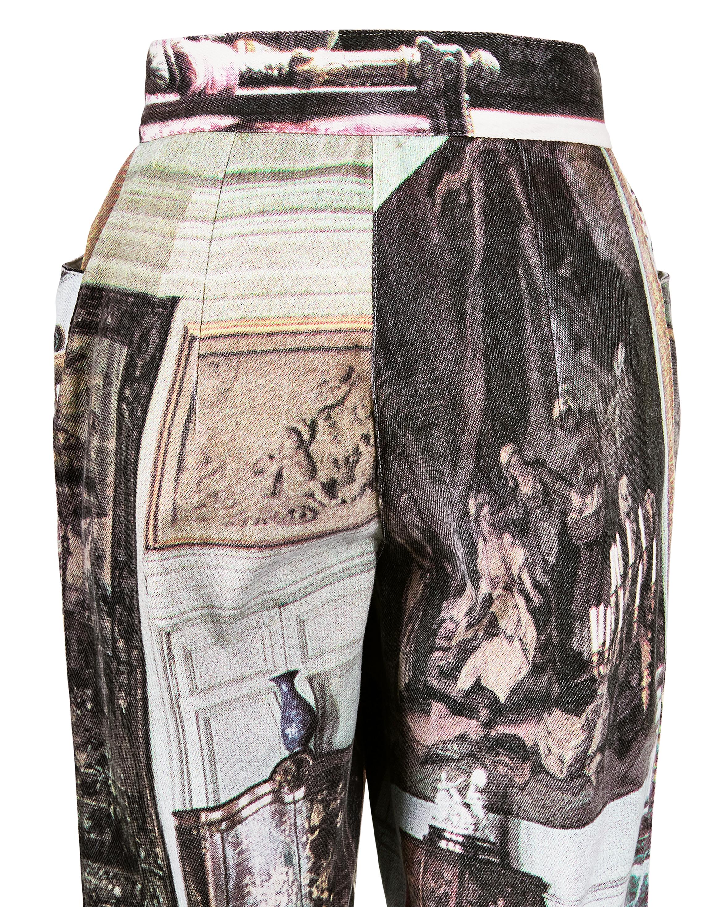 Women's S/S 1992 Vivienne Westwood Salon Print Denim Pants For Sale