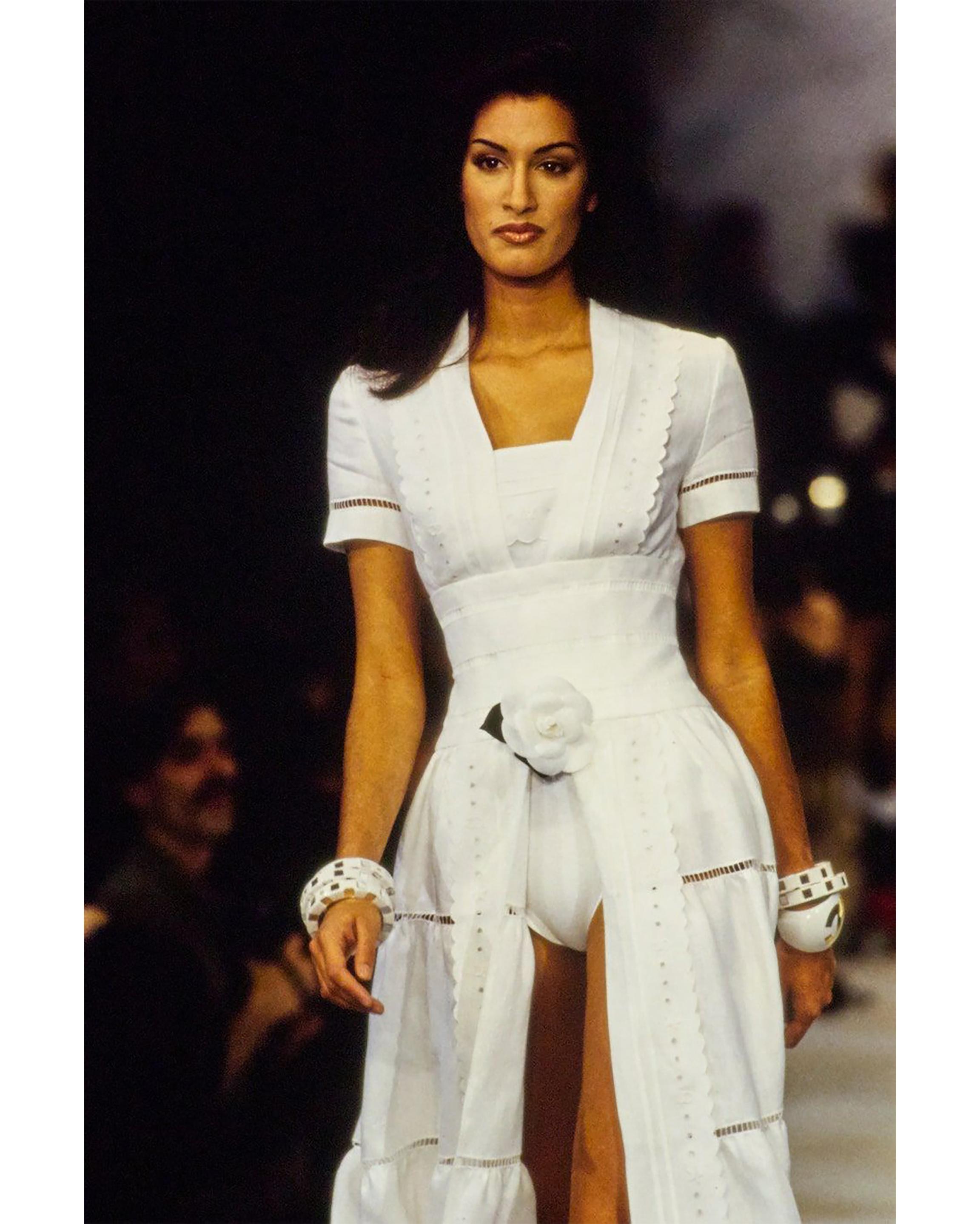 S/S 1993 Chanel by Karl Lagerfeld White Strapless Corset 2