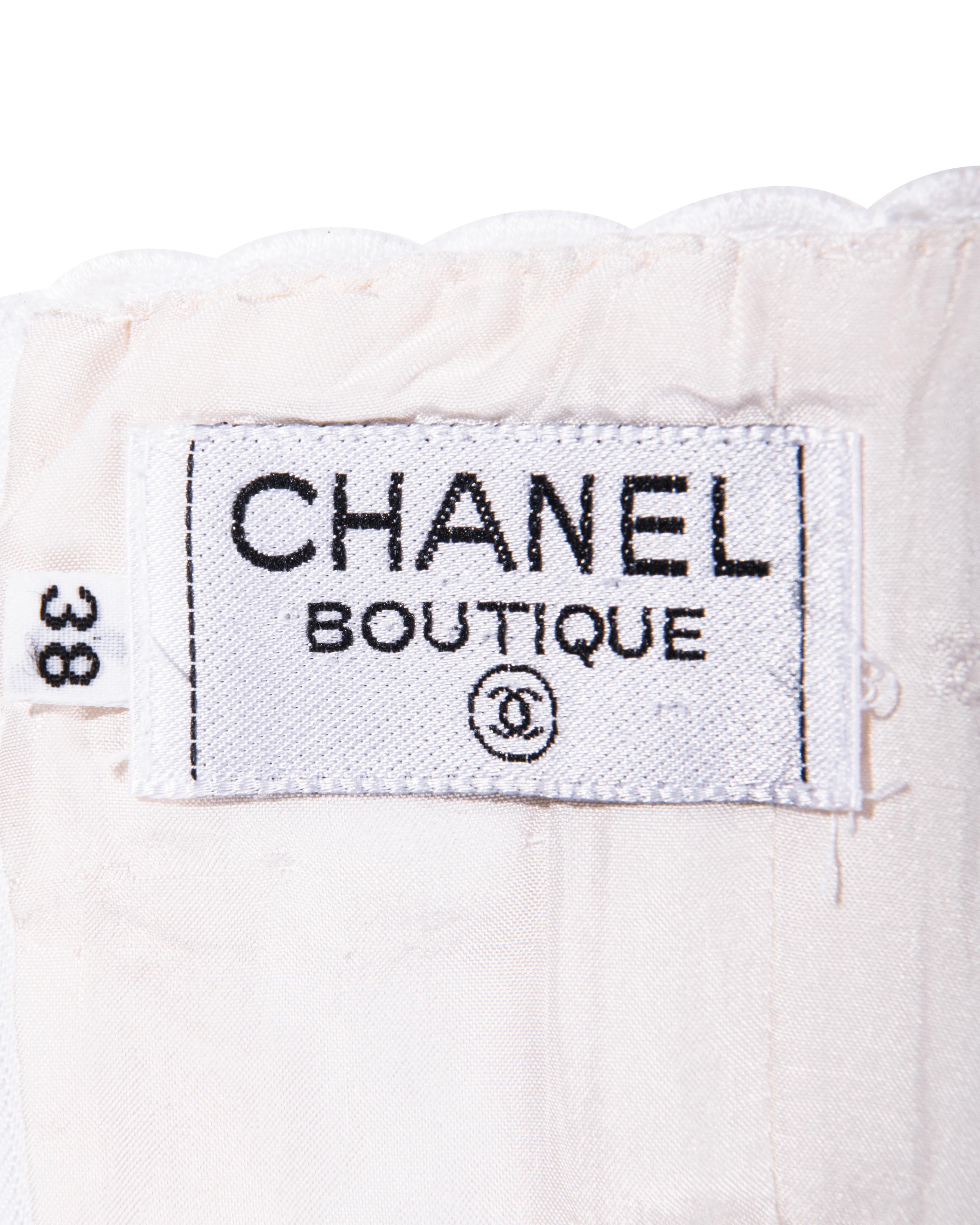 S/S 1993 Chanel by Karl Lagerfeld White Strapless Corset 3