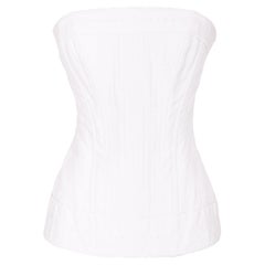 Vintage S/S 1993 Chanel by Karl Lagerfeld White Strapless Corset