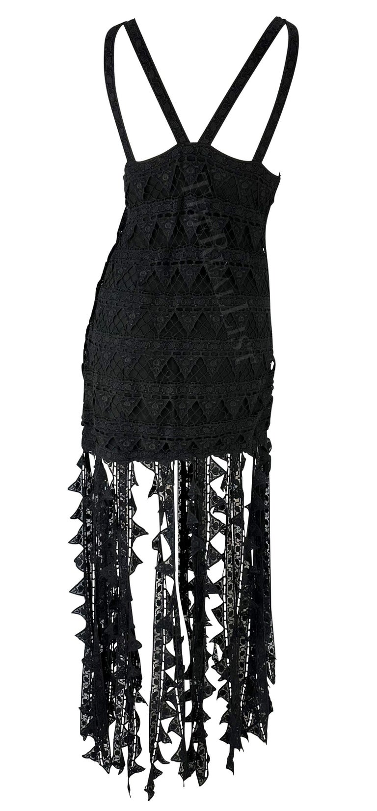 S/S 1993 Chlo by Karl Lagerfeld Runway Black Floral Triangle Lace Dress  For Sale at 1stDibs | chloe spring 1999