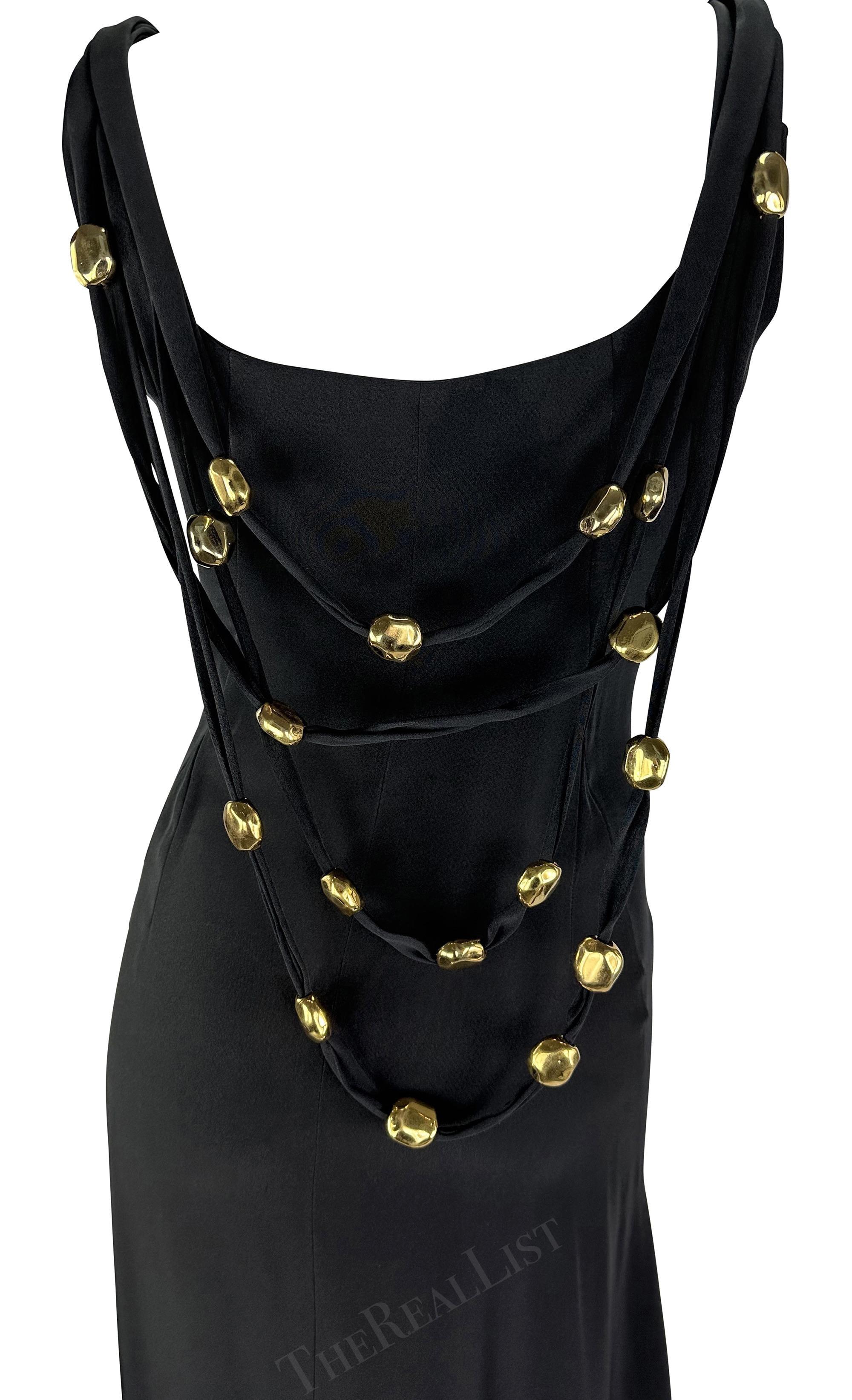 Christian Lacroix - Robe de défilé noire ornée de perles sculpturales et de bijoux, printemps-été 1993 Excellent état - En vente à West Hollywood, CA