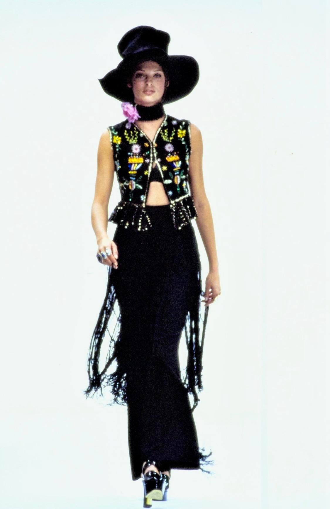 S/S 1993 Dolce & Gabbana Ab Fab Oversized Bucket Hat Runway Boho 2
