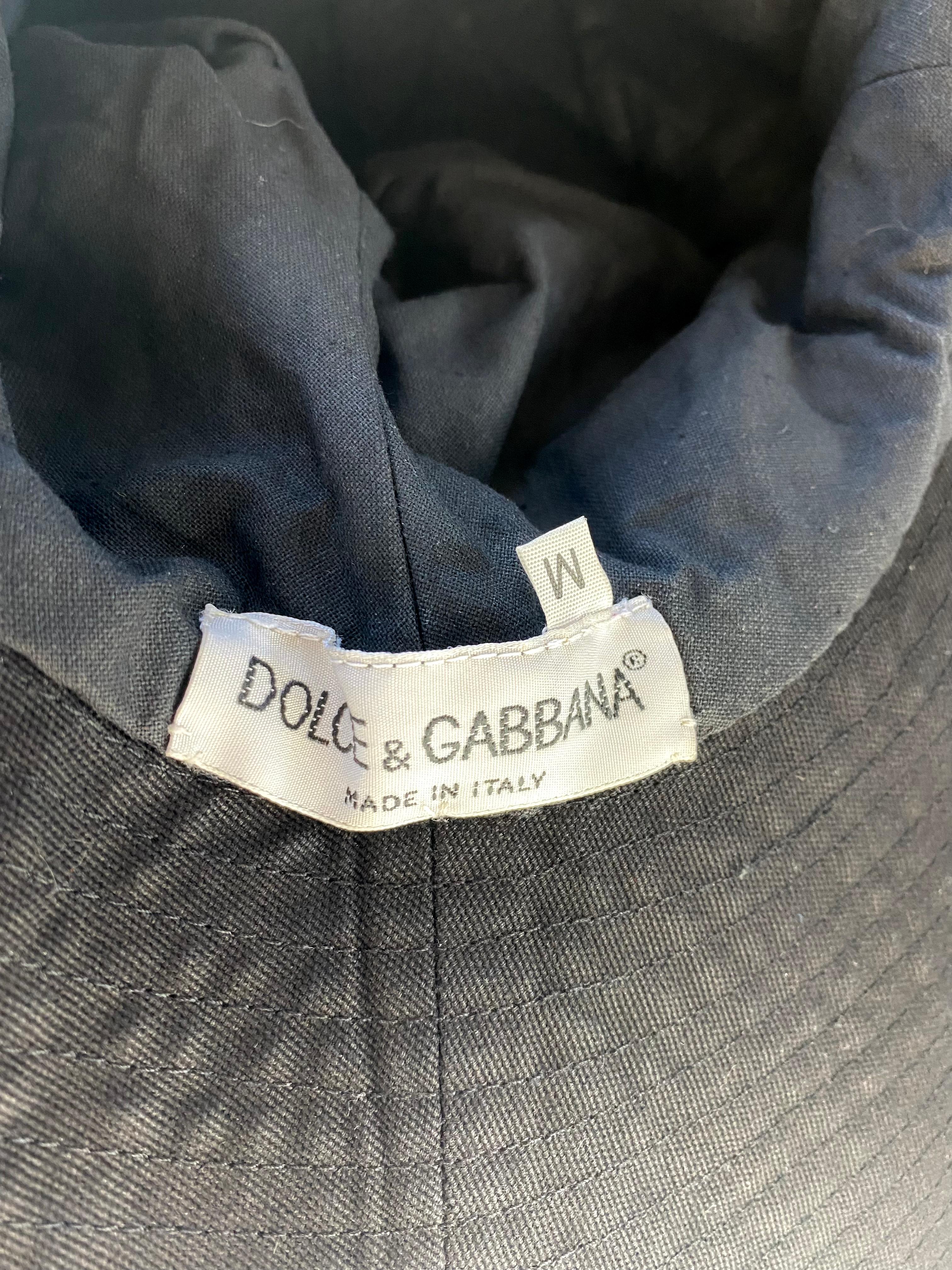 S/S 1993 Dolce & Gabbana Ab Fab Oversized Bucket Hat Runway Boho 5