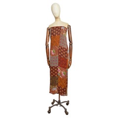 S/S 1993 Dolce & Gabbana Wrap Around Cover Up Patchwork Dress - Maxi Skirt