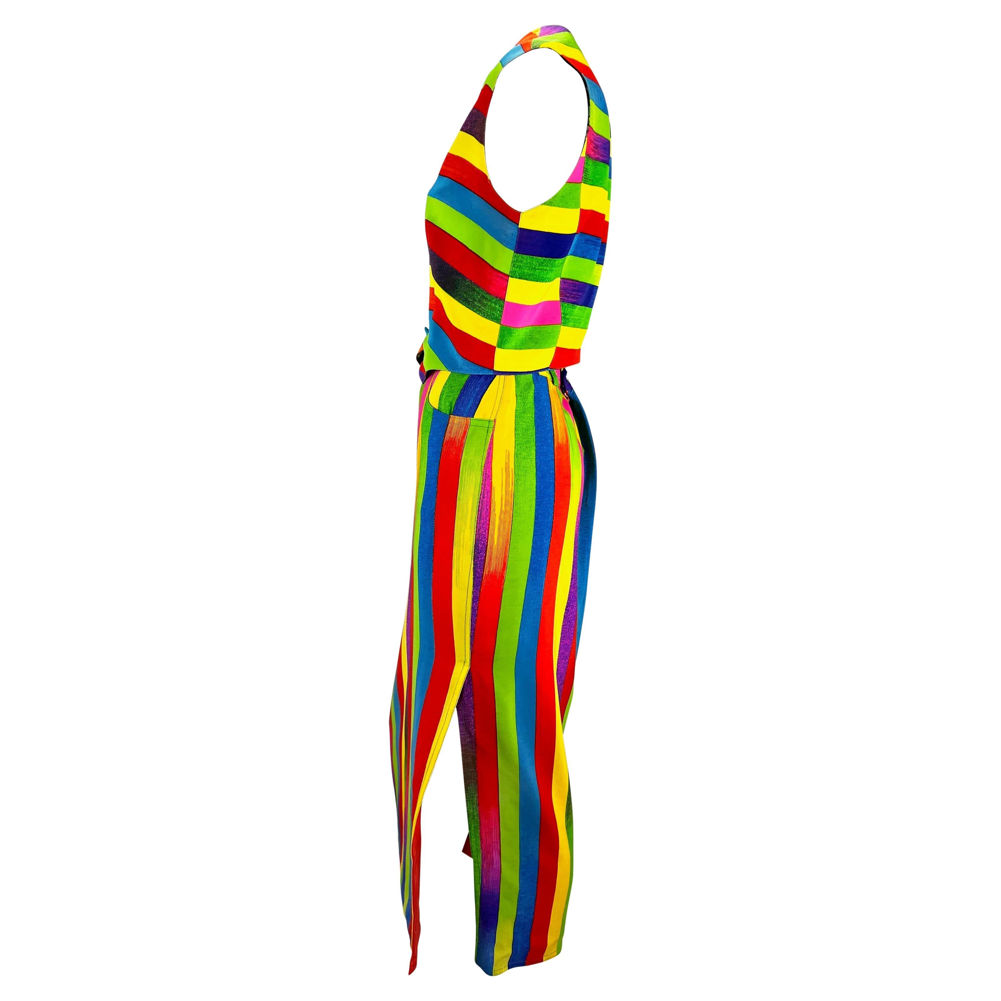 rainbow suit vest