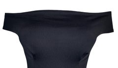 S/S 1993 Gianni Versace Runway Black Off Shoulder Bodycon Maxi Dress