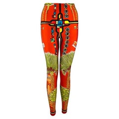 S/S 1993 Gianni Versace Pantys estampados South Beach Miami Sunset Naranja Rojo Florida