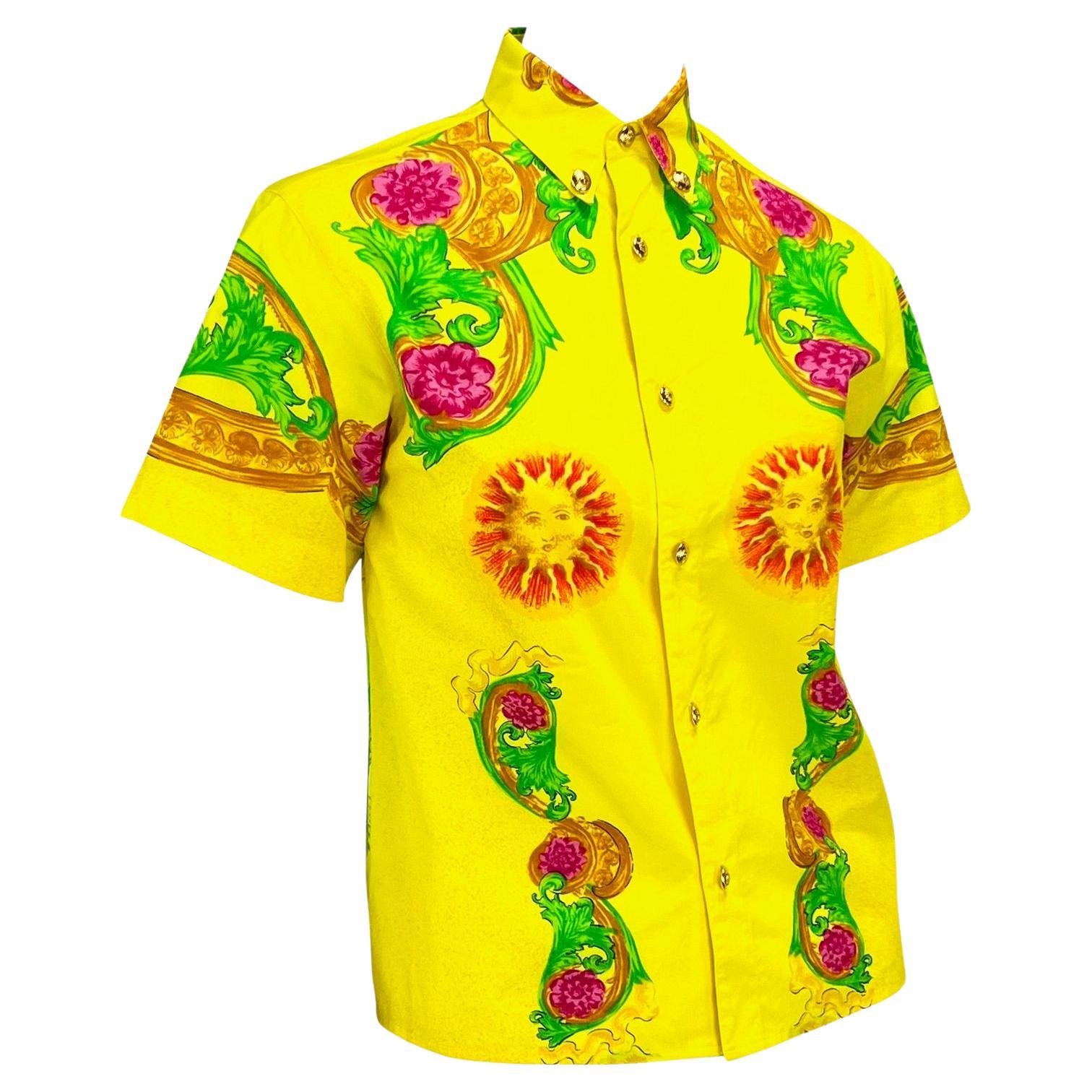 short sleeve versace mens shirt