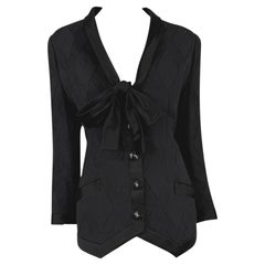 Giacca blazer con trama a diamante della passerella di Valentino Couture per la P/E 1993