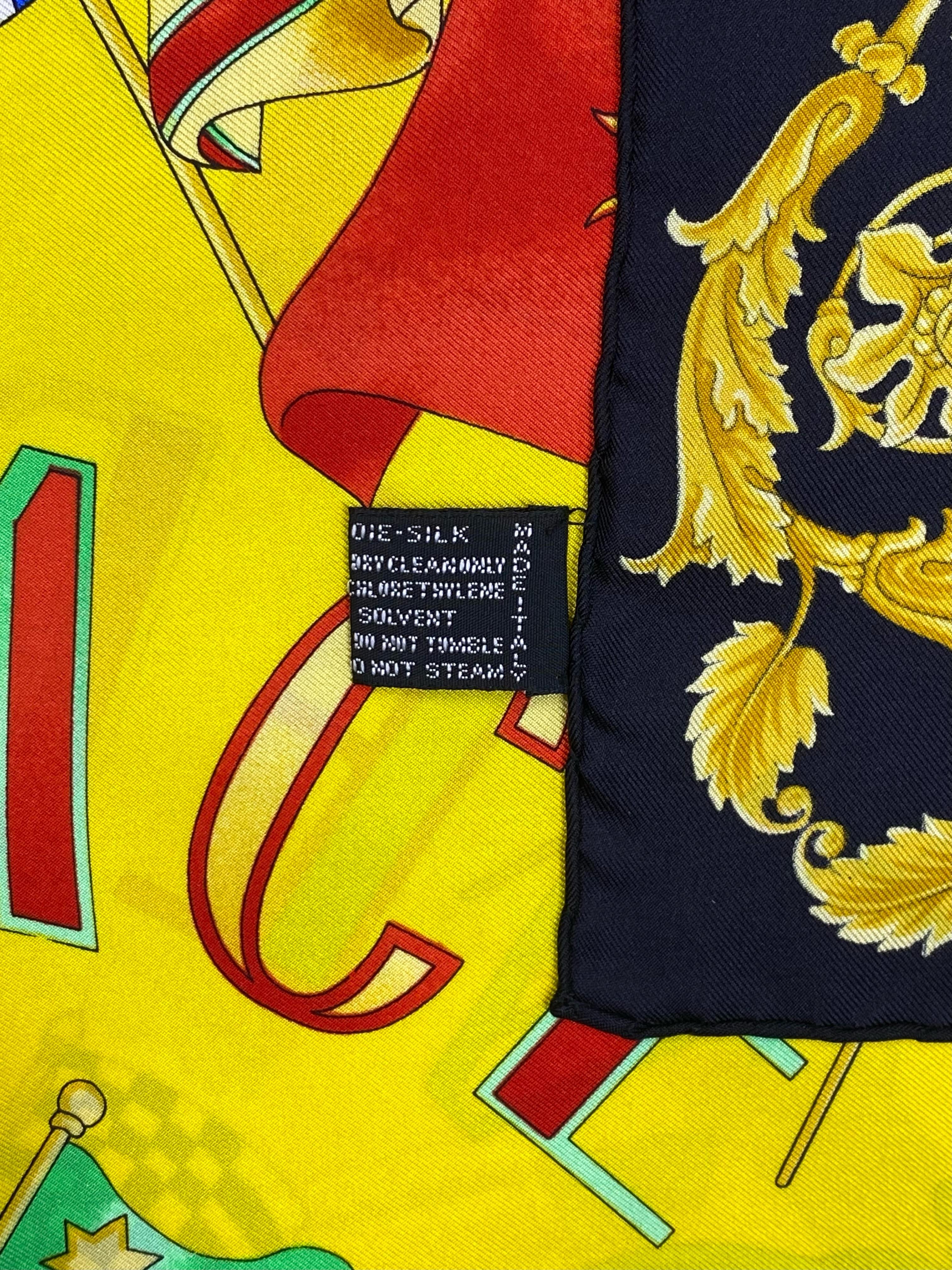S/S 1993 Versace Sport by Gianni Miami Print Silk Square Scarf In Excellent Condition For Sale In West Hollywood, CA