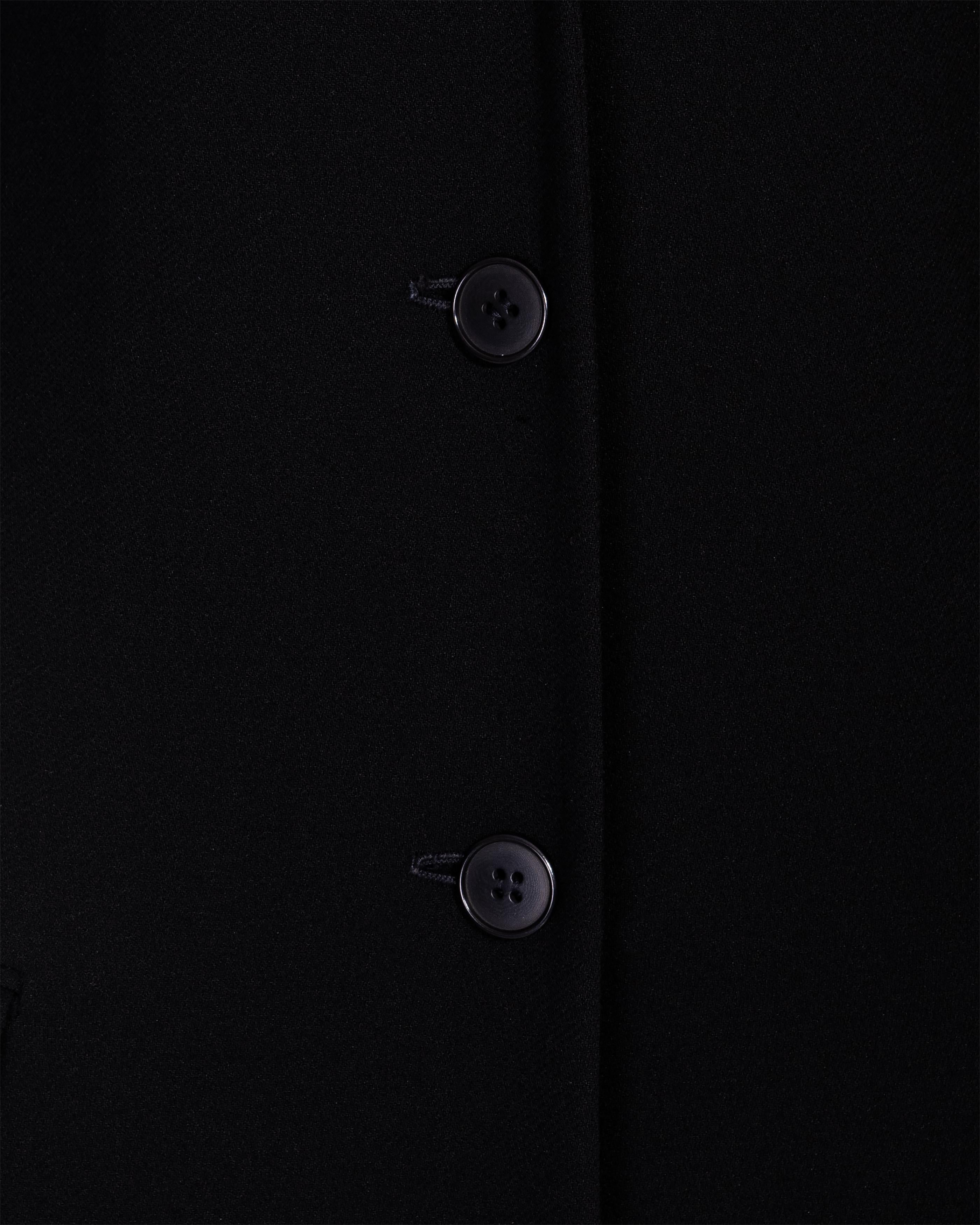 F/S 1994 Calvin Klein Schwarzer langer Mantel aus Seidenkrepp 3