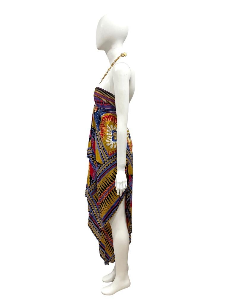 Women's S/S 1994 Christian Lacroix Silk dress with metal collar  For Sale