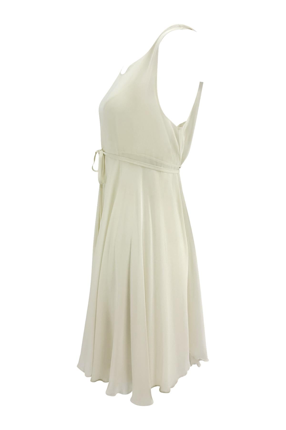 S/S 1994 Dolce & Gabbana Sheer Layered White Chiffon Mini Dress For Sale 2