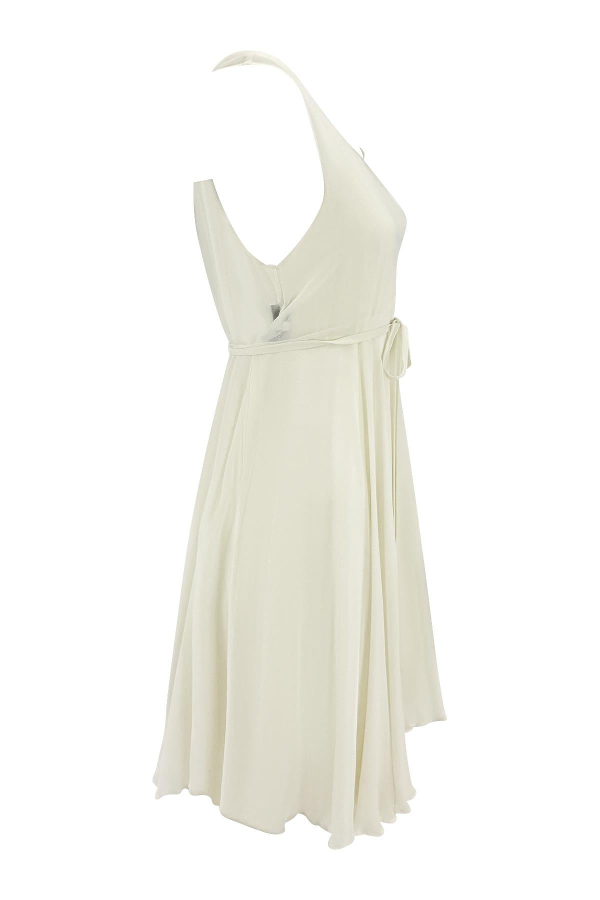 S/S 1994 Dolce & Gabbana Sheer Layered White Chiffon Mini Dress For Sale 4