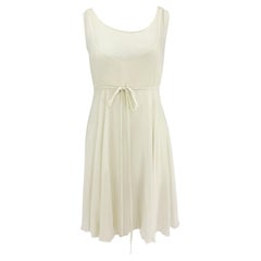 S/S 1994 Dolce & Gabbana Sheer Layered White Chiffon Mini Dress