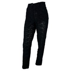 S/S 1994 Gianni Versace Sheer Black Lace Jeans Pants
