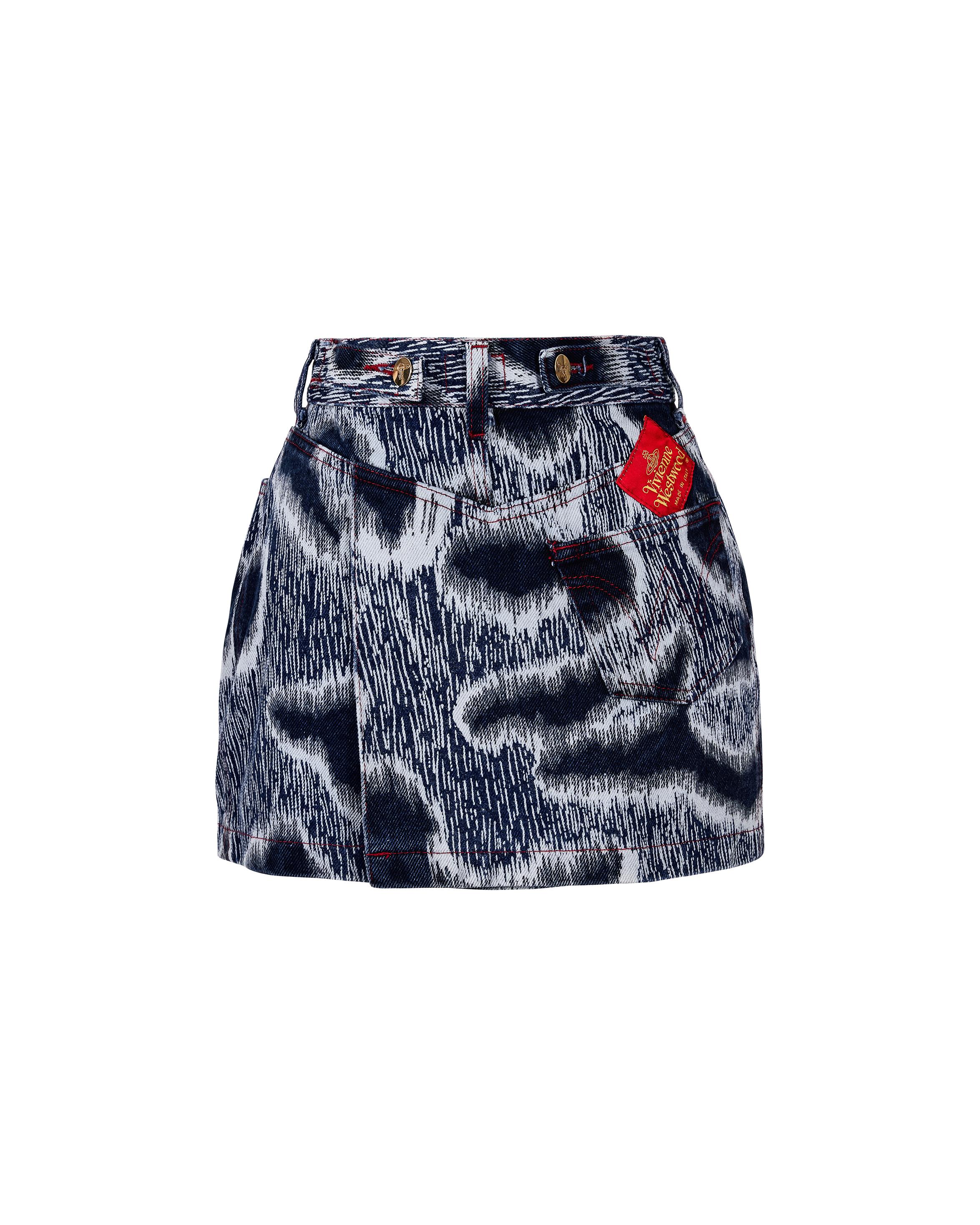 S/S 1994 Vivienne Westwood Blue Leopard Print Denim Skirt Set 7