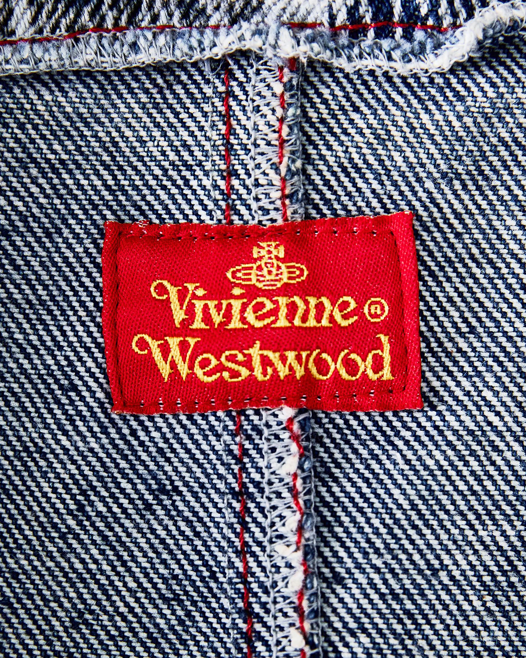 S/S 1994 Vivienne Westwood Blue Leopard Print Denim Skirt Set 9