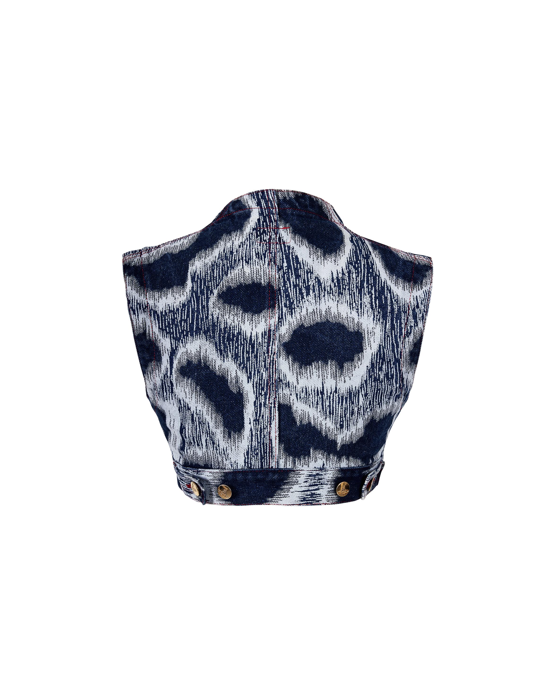 S/S 1994 Vivienne Westwood Blue Leopard Print Denim Skirt Set 3