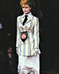 S/S 1994 Vivienne Westwood Cotton Striped Skirt Suit Set