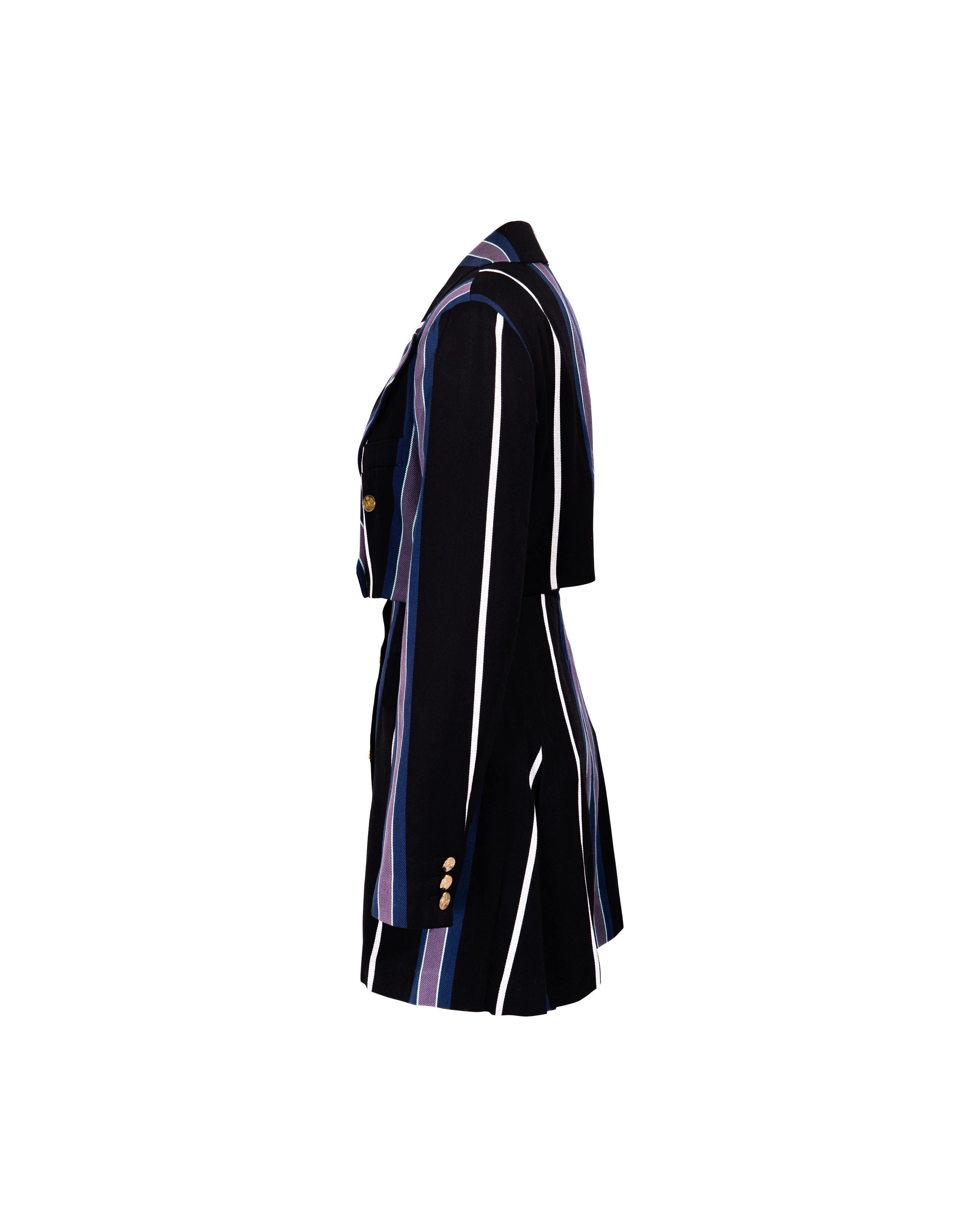 Women's S/S 1994 Vivienne Westwood Cotton Striped Skirt Suit Set