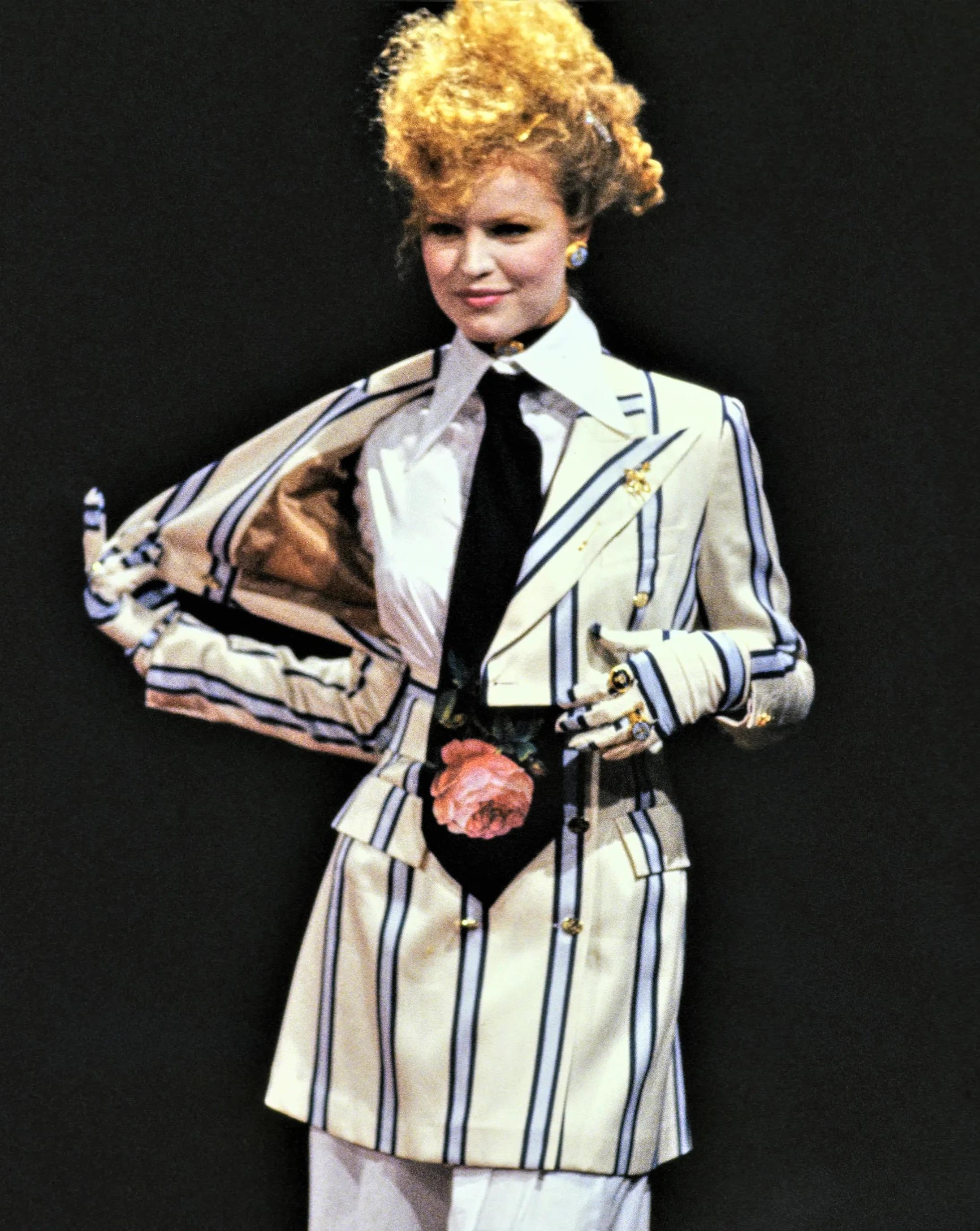 S/S 1994 Vivienne Westwood Cotton Striped Skirt Suit Set 2