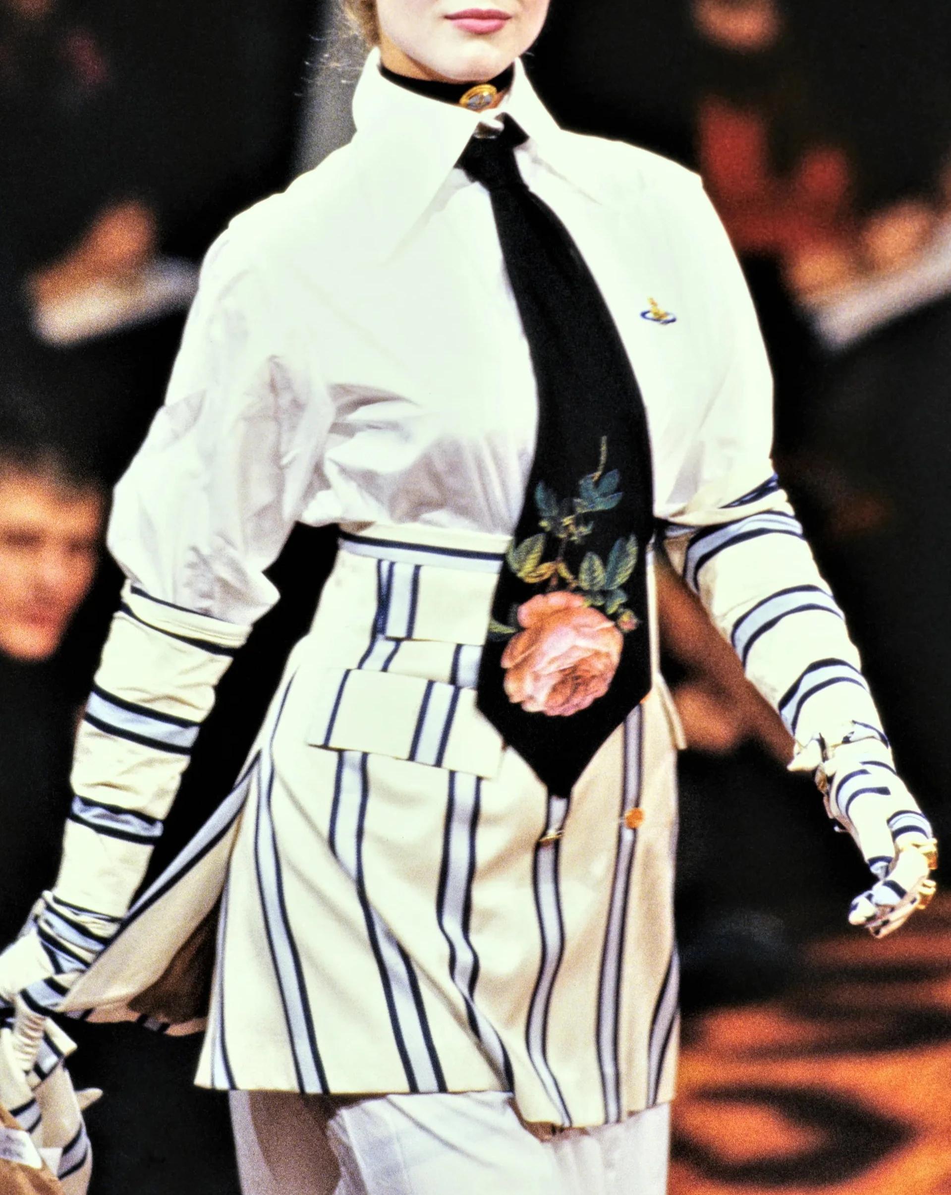 S/S 1994 Vivienne Westwood Cotton Striped Skirt Suit Set 4