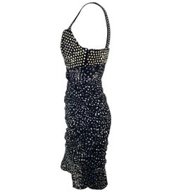 S/S 1995 Christian Dior by Gianfranco Ferré Sequin Black White Bodysuit Skirt