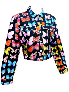 S/S 1995 Gianni Versace Butterfly Printed Jacket