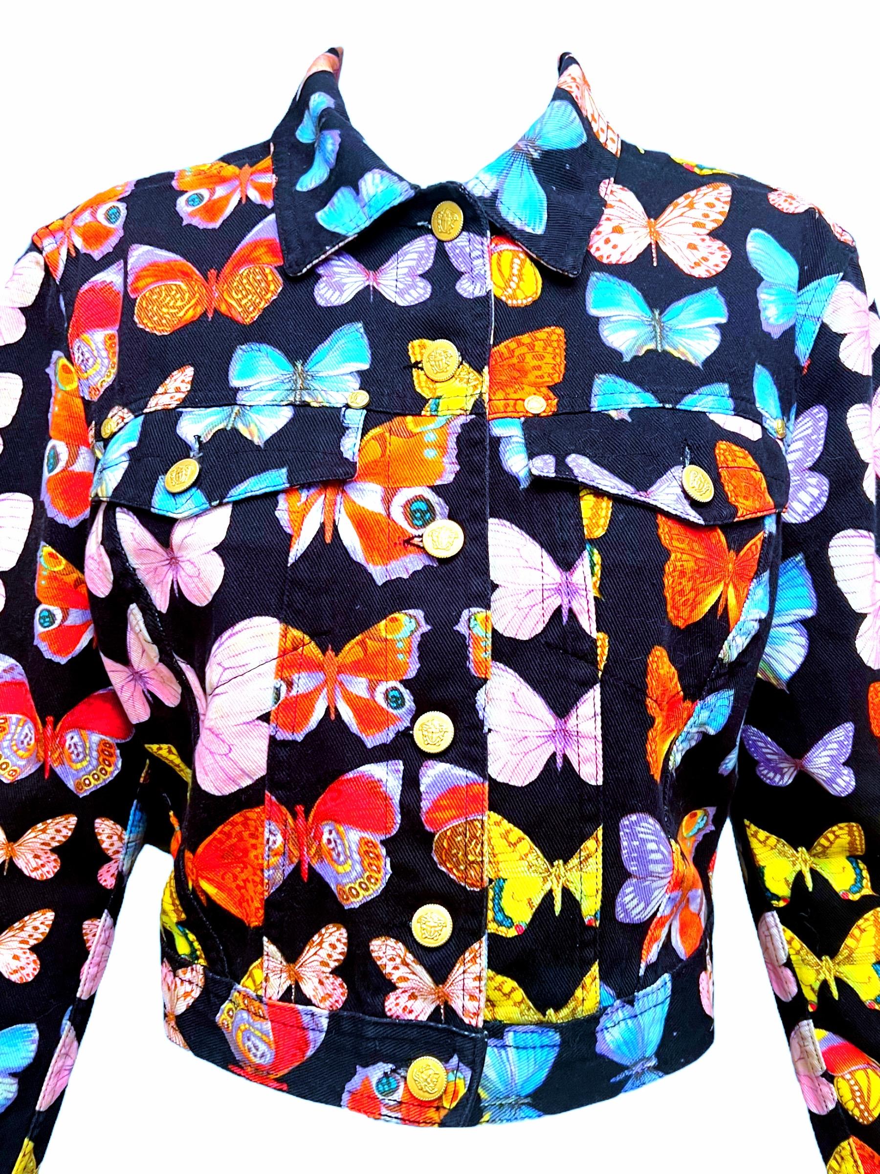 Women's S/S 1995 Gianni Versace Butterfly Printed Jacket For Sale