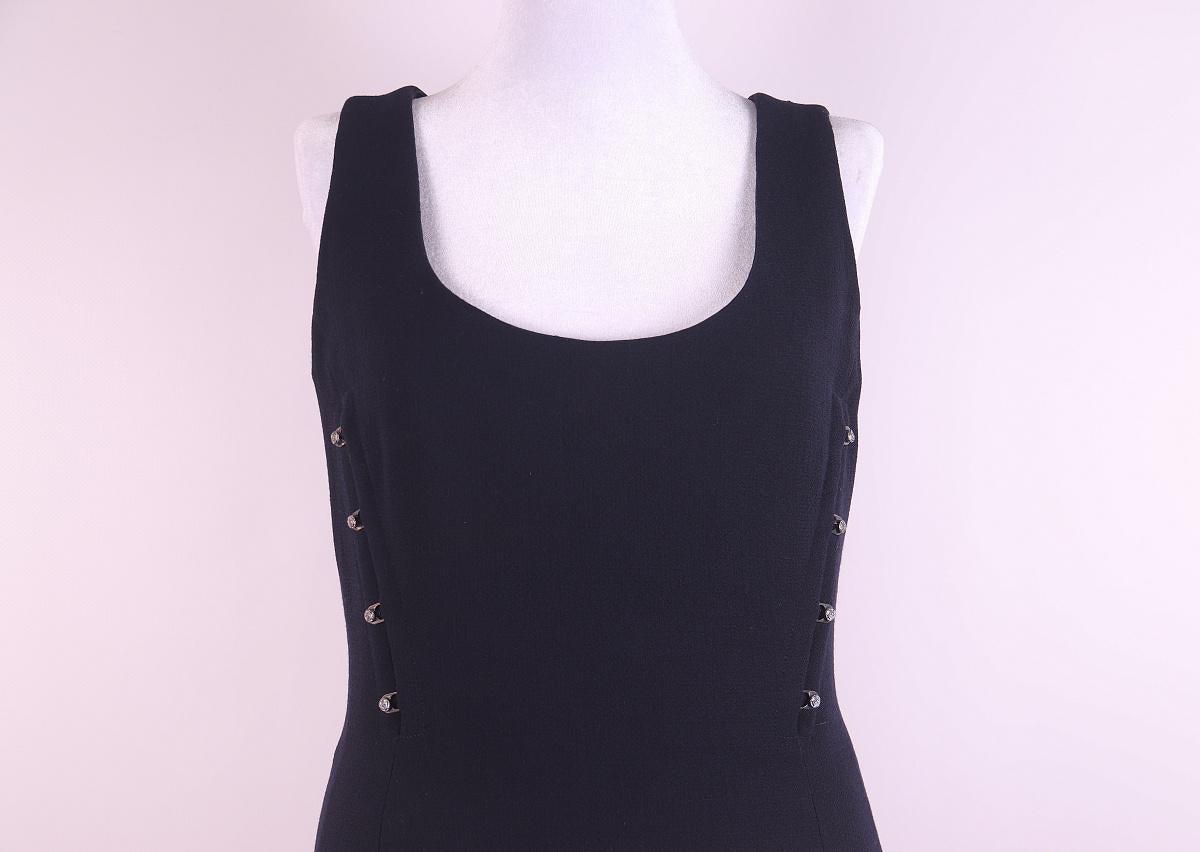 S/S 1995 Gianni Versace Couture Bustier Medusa Wool Black Dress
1. Gianni Versace created this black dress for his Spring/Summer 1995 collection. These dresses are rare and considered works of art with their thoughtful design and high quality