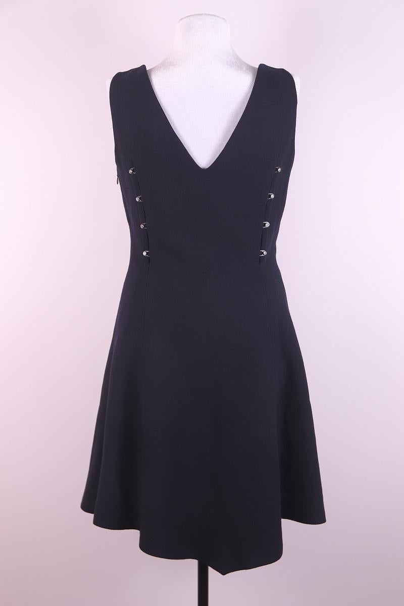 S/S 1995 Gianni Versace Couture Bustier Medusa Wool Black Dress For Sale 4
