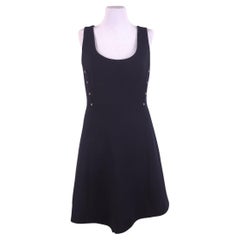 S/S 1995 Gianni Versace Couture Bustier Medusa Wool Black Dress