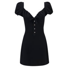 S/S 1995 Gianni Versace Kate Moss Runway Black Corset Detail Babydoll Mini Dress